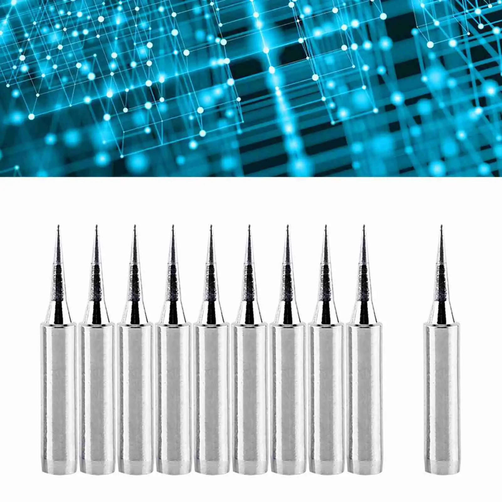 10pcs 900M-T-L Pure Copper Soldering Iron Tips BGA Welding Head Tools for Precision Soldering