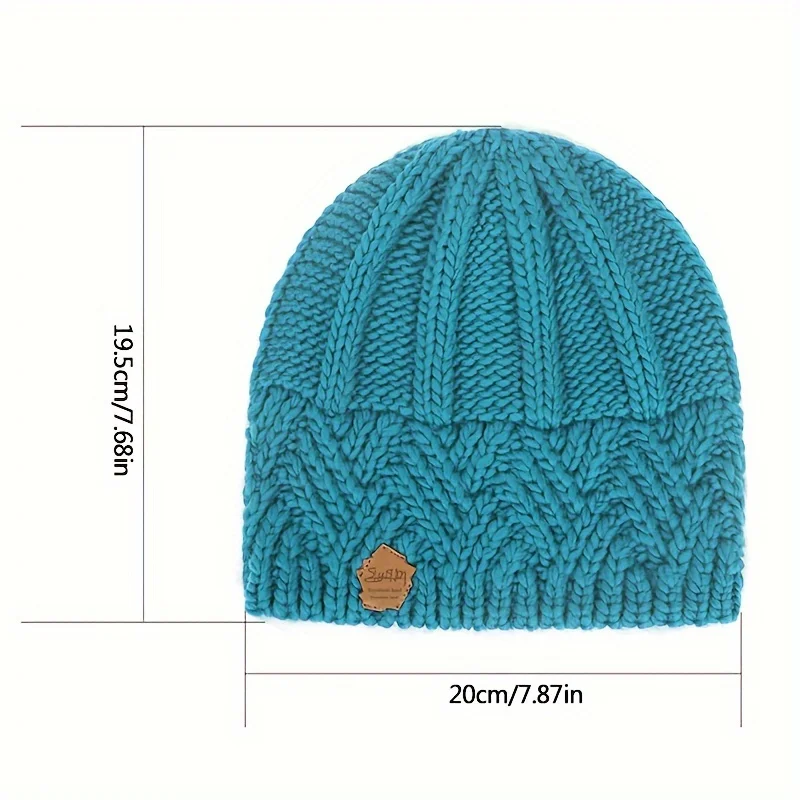Women'S Solid Knitted Beanies Caps Winter Warm Cashmere Wool Skullies Beanies Female Thick Knitted Hats Autumn Winter Warm Cap