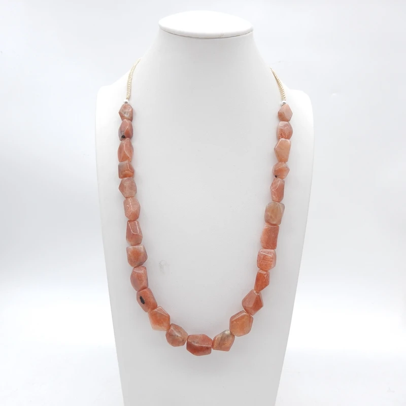 الأحجار الكريمة الطبيعية الشمس حجر قلادة 17x11x8 مللي متر 12x8x7 مللي متر 56.5 جرام 22-30 بوصة مجوهرات الأزياء الإكسسوار