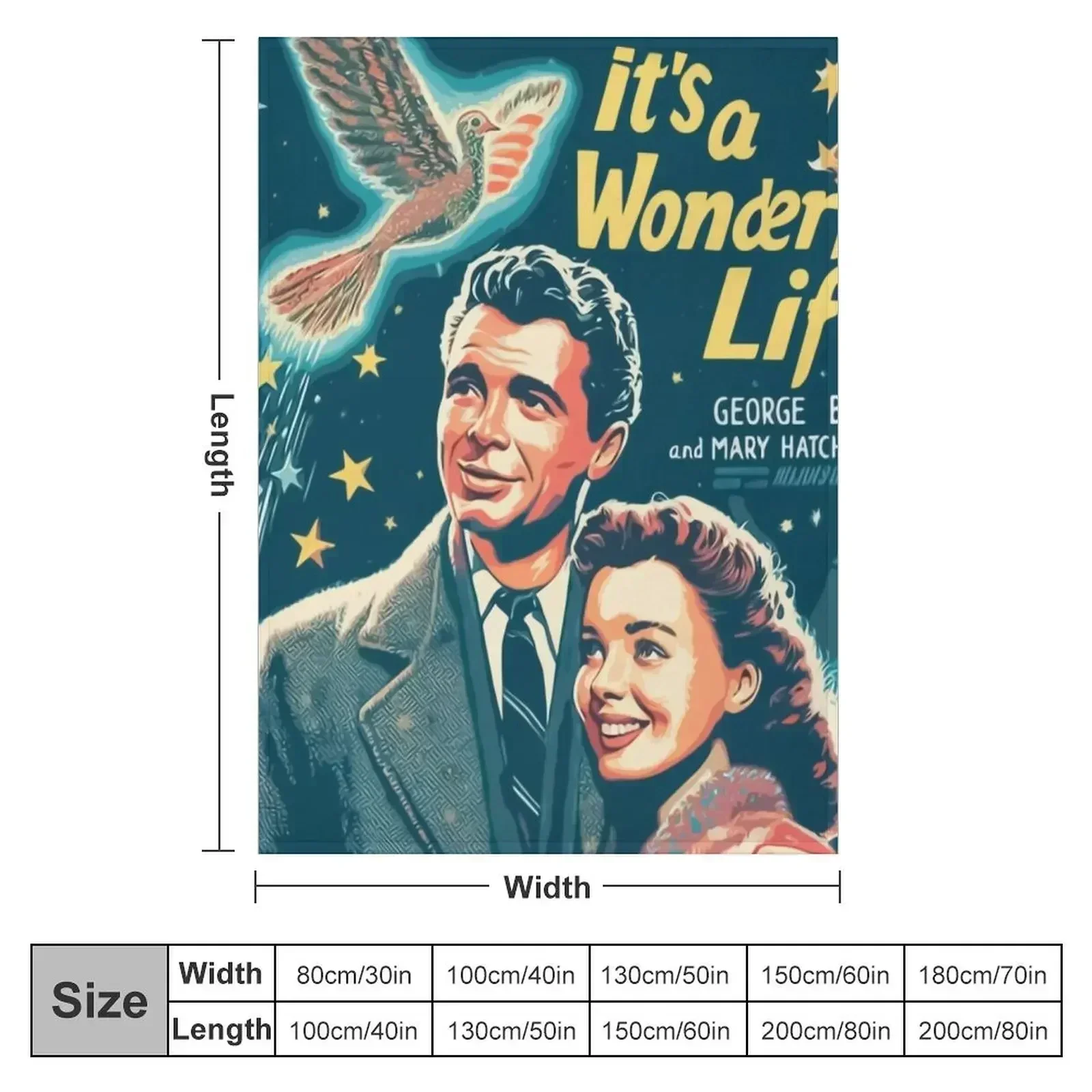 It's A Wonderful Life - Christmas Movie Every Time A Bell Rings An Angel gets its wings Vintage Throw Blanket