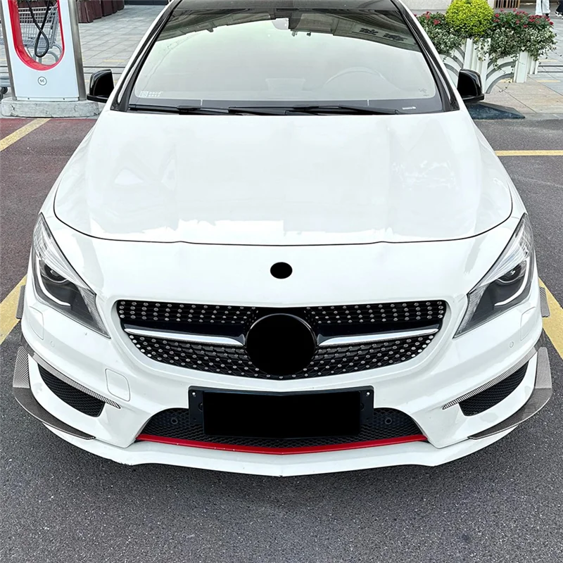 

Reliable-For Mercedes Benz CLA Class C117 AMG Line 2013-2015 Front Bumper Lip Splitter Spoiler Diffuser Cover Trim