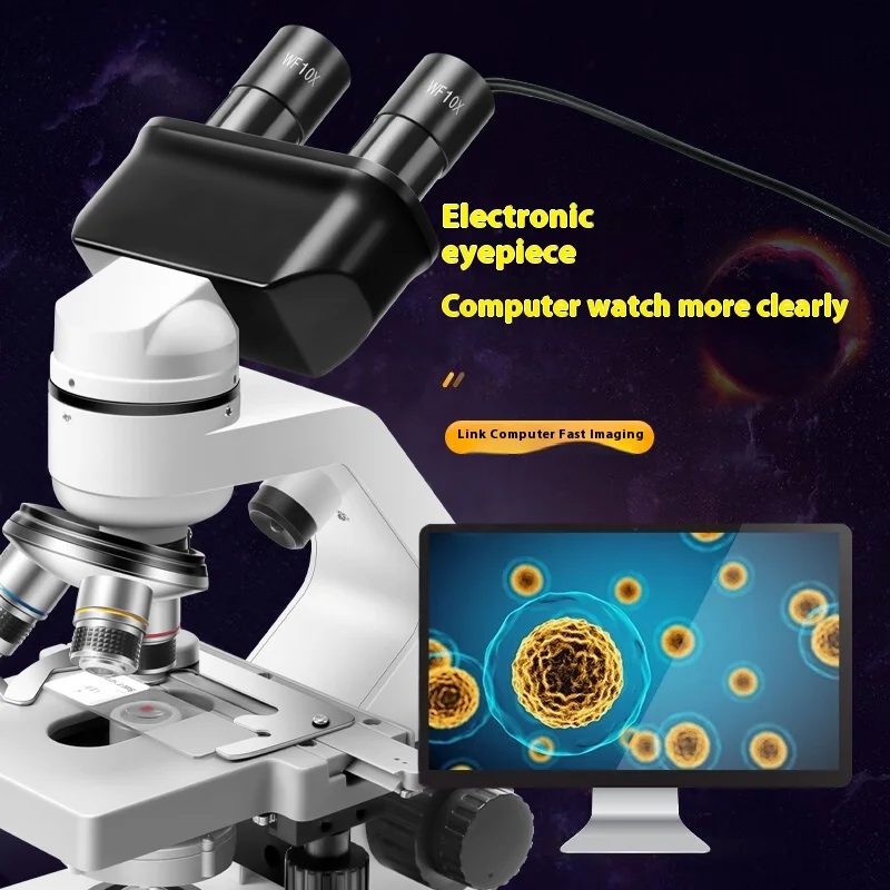 2000X Biologic Laboratory binocular biological microscope,7 inch smart screen can connect to mobile phone and computer