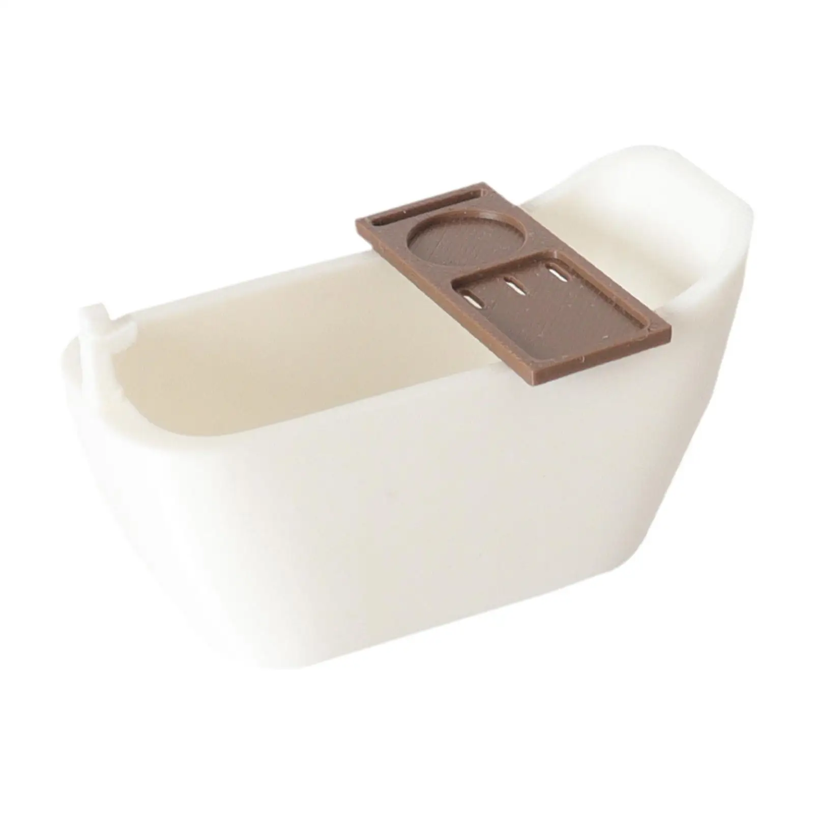 حوض استحمام لبيت الدمى، ديكور نموذج مشهد الحياة، زينة المناظر الطبيعية الصغيرة، حوض مصغر محاكاة مع صينية #3