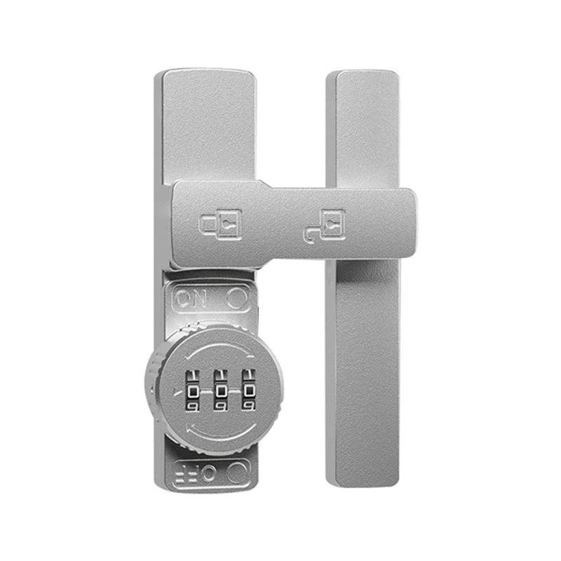 180 Degrees Sliding Door Lock Password Lock Interior Door Bolt Free-Punch Anti-Theft Door Lock Bolt B