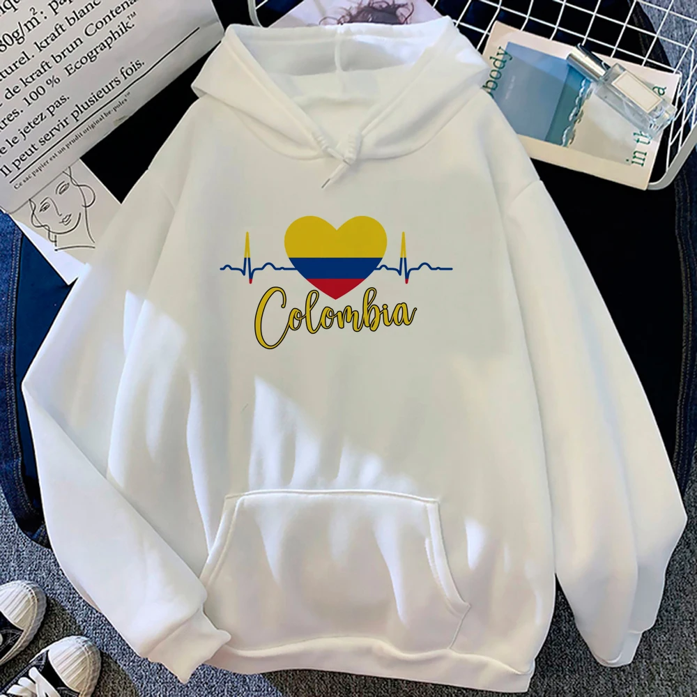 Colombia hoodies women aesthetic Winter  Pullover sweater female vintage pulls