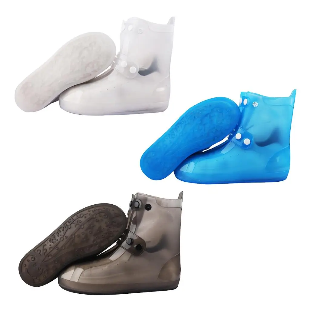 Shoes Covers Rain Boots Waterproof Reusable Foldable Thicken Sole Overshoes