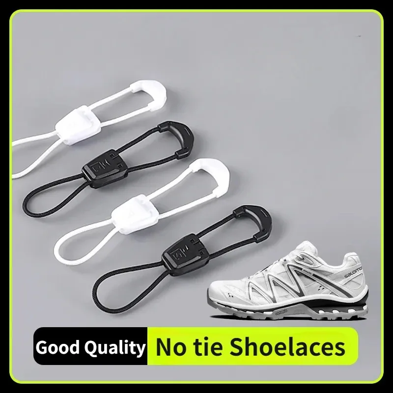 Elastic Round No Tie Shoelace Kit Quick Lock Lazy Shoe Strings Adjustable Tieless Replacement Laces for Running Tennis