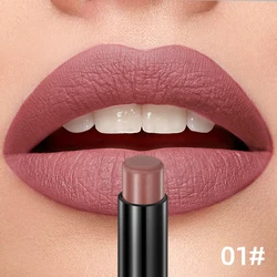 QIBEST Matte Lipstick Pen, Nude Rosa Marrom, Brilho Labial Sólido, Lápis Labial De Longa Duração, Maquiagem Labial Hidratante, 12 Cores