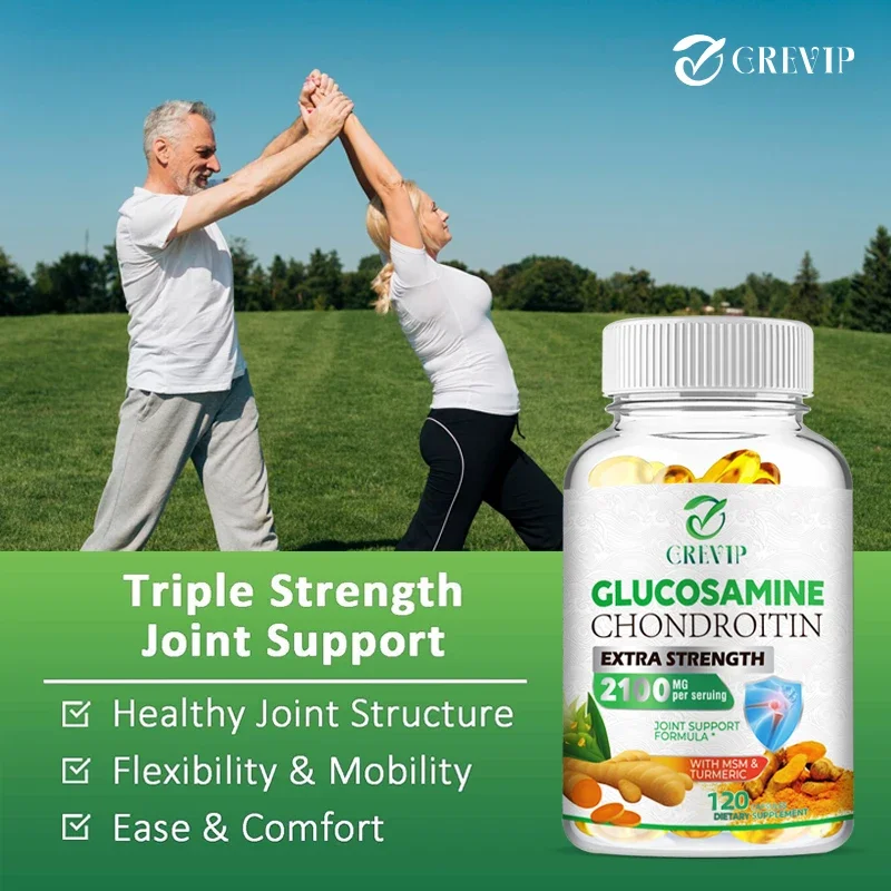 Glucosamine Chondroitin MSM Complex - Repairs Cartilage and Improves Back, Neck, Knee Joint Health, Mobility & Flexibility