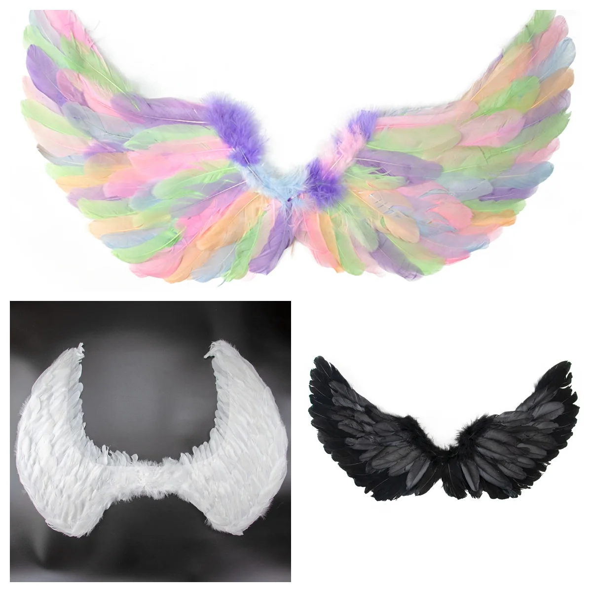 

1Pcs ngel Wing Feather Wings Adult Children Birthday Gift Cosplay Wing Stage Show Halloween Christmas Party Costume