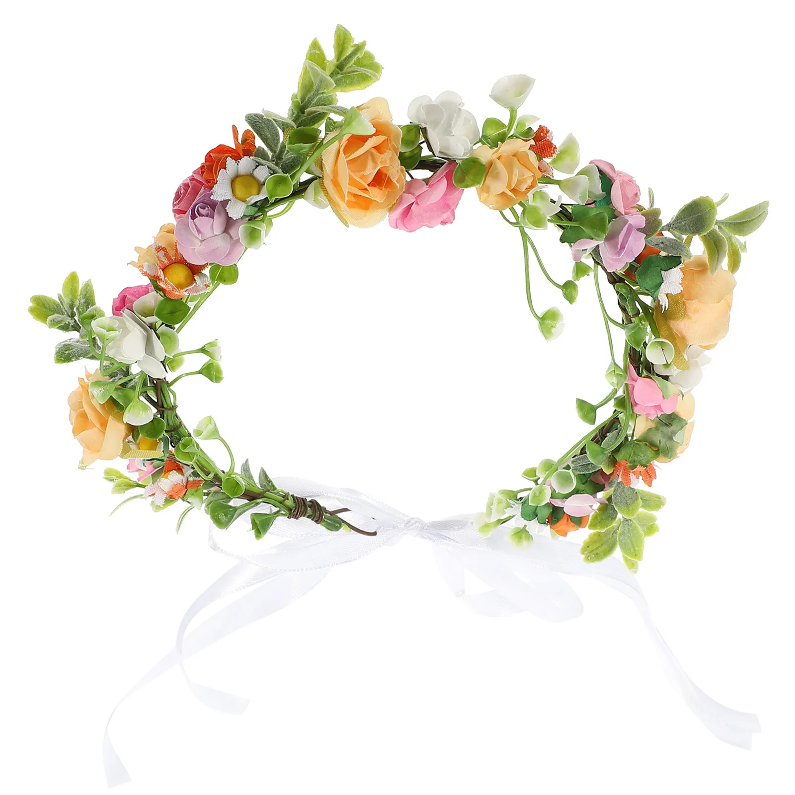 

Flower Wreath Flower Headbands Realistic Wedding Bridal Hairpiece Party Headband Floral Crown for Women Bridesmaid