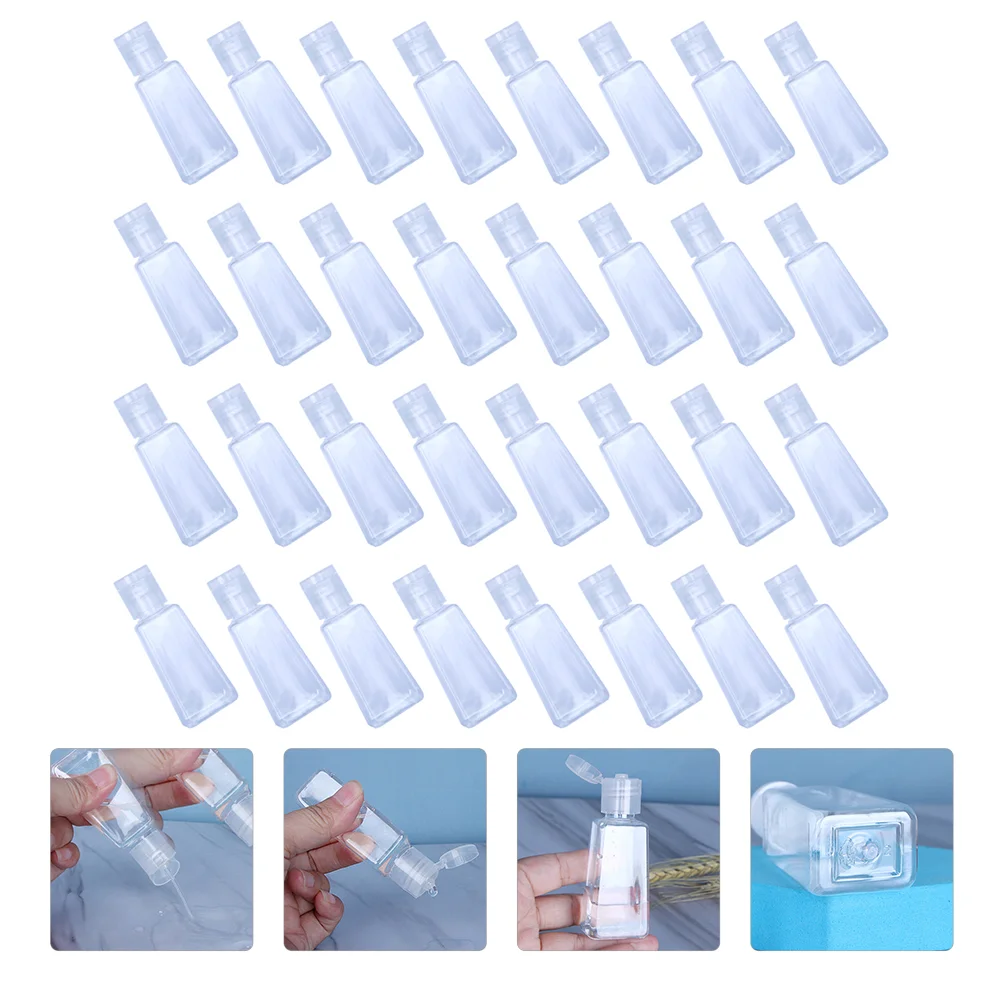 

40 Pcs Leakproof Dispenser Bottle Flip Cap Travel Bottles for Toiletries Transparent Tavel The Pet Liquid Cosmetics