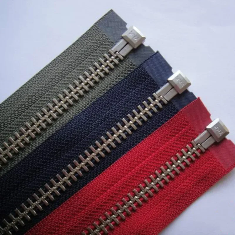 10# 50 To 90cm Strong Ykk Zipper Metal Single Open Red Blue Green Grey Black White Leather Jacket Mend Sewing Accessory