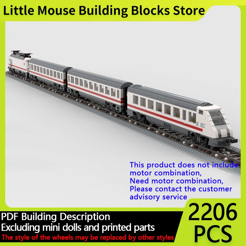 

City Car Model MOC Building Bricks German Island Intercity Train Modular Technology Gifts Holiday Assemble Children Toys Suit