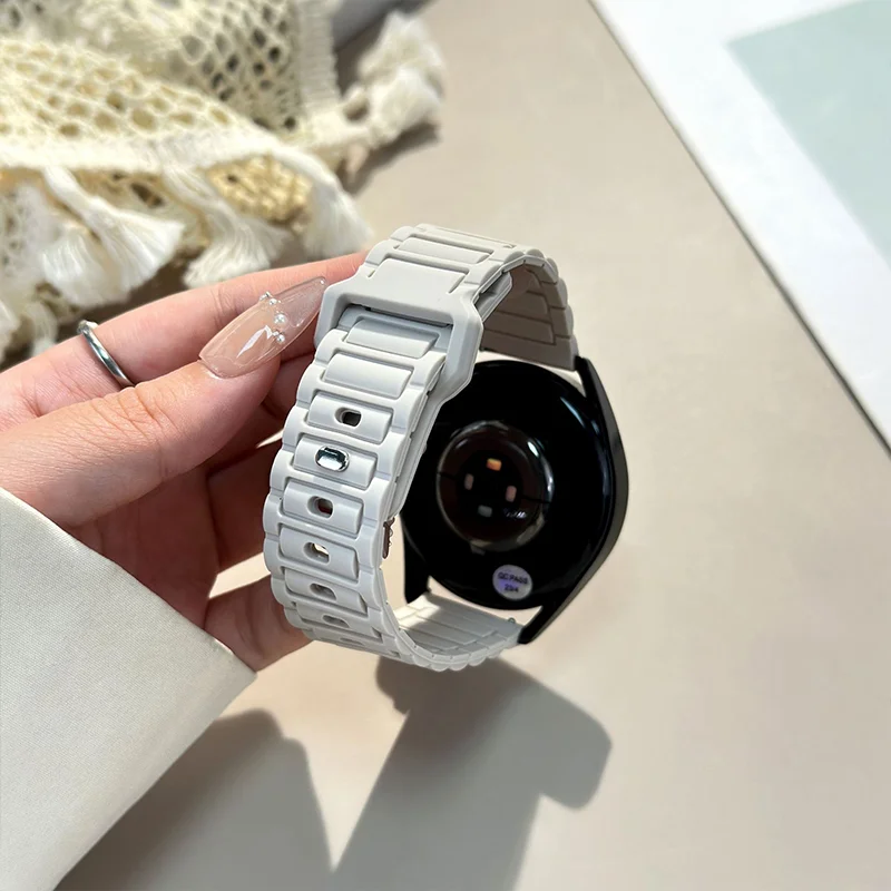 Силиконовый ремешок для Samsung Galaxy Watch 7/6/5/4 Active 2 40 мм 44 мм Спортивный браслет HUAWEI Watch GT 2e 3 4 5 18 мм 20 мм 22 мм Ремешки