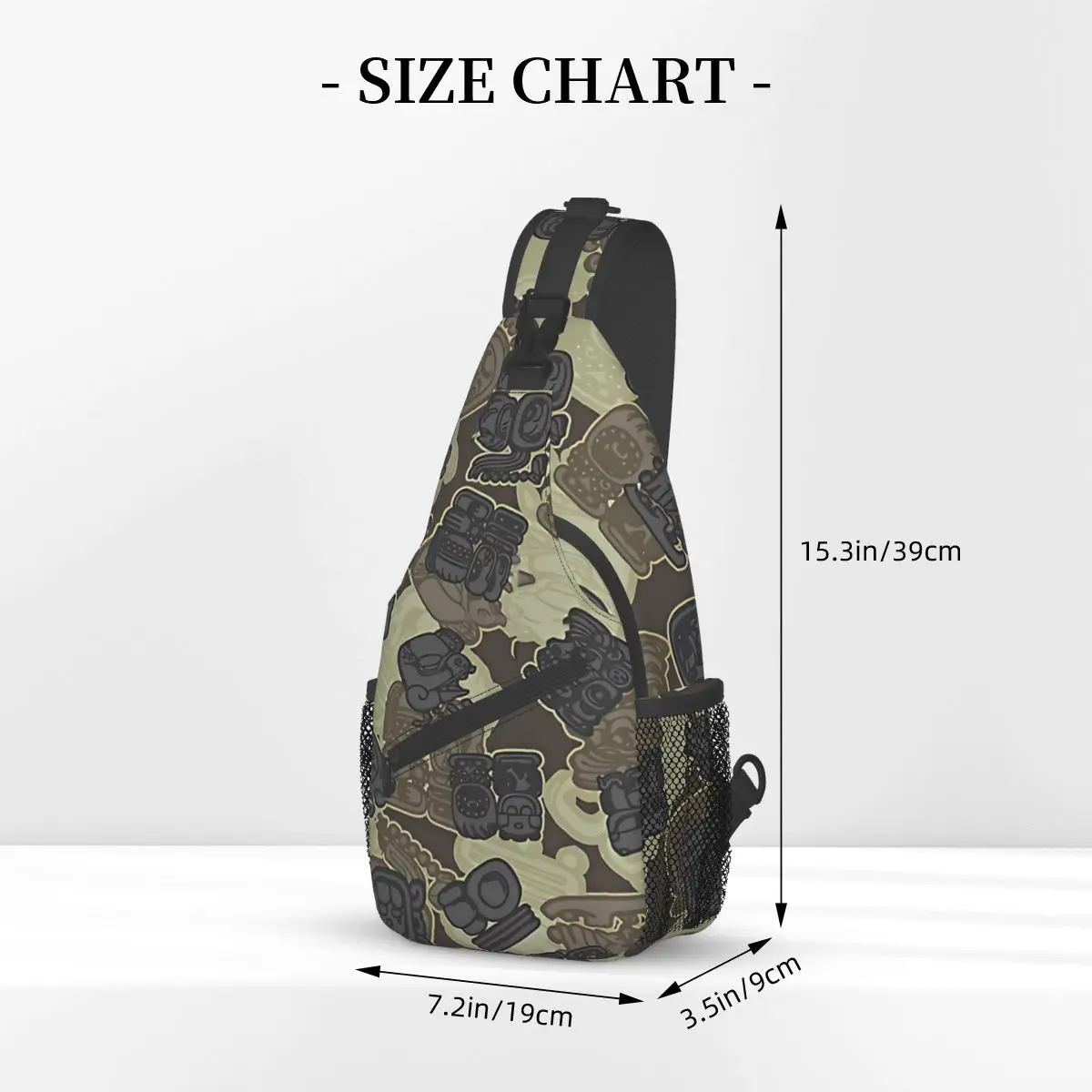 Świątynia majów Camo Aztec Desert Crossbody torba na klatkę piersiową kieszenie plecak podróżny Messenger sport nastolatki torba na ramię Unisex