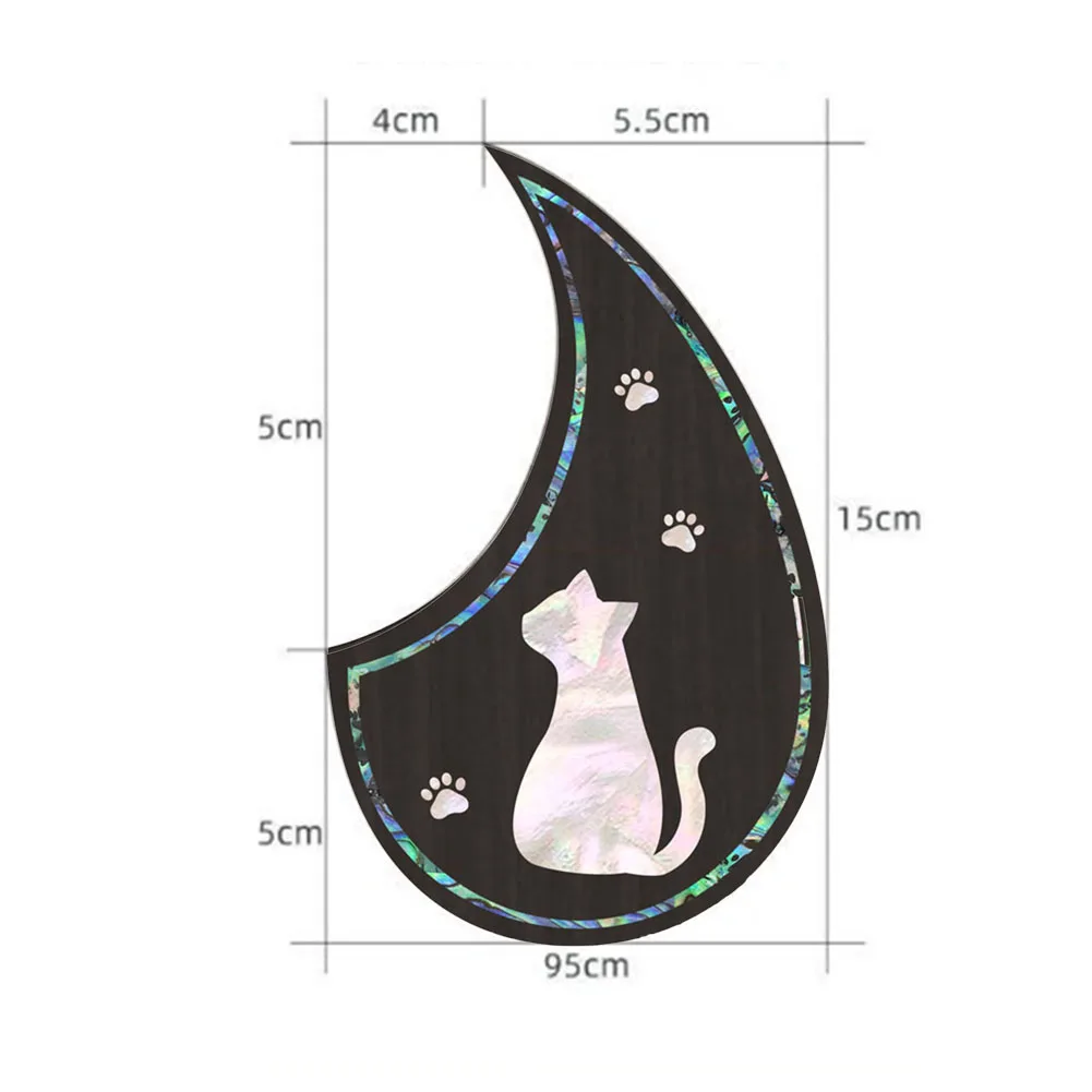 Pegatina de golpeador de guitarra profesional, placa de rascado autoadhesiva, pegatina protectora de agujero de sonido, bricolaje, gran oferta, 1