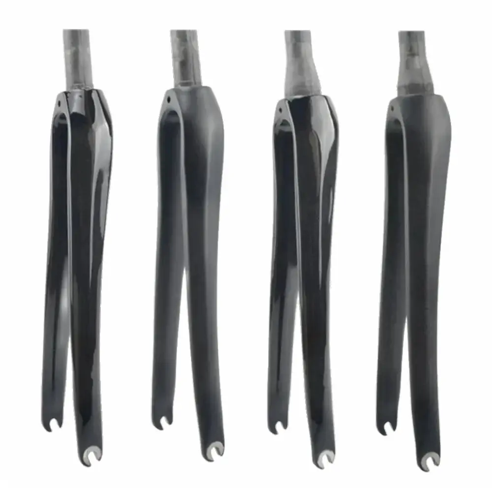 700C Bike Road Fork Carbon Fiber Front Fork Road Bicycle Forks V Brake Steerer Tube 28.6mm Straight / Tapered