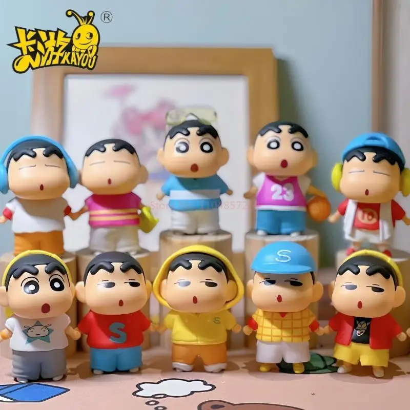 

KAYOU в наличии, оригинальный карандаш Шин-Чан, карта, сборка резиновых кукол, анимационная тематическая серия, слепая коробка, игрушка, подарки на день рождения и праздник