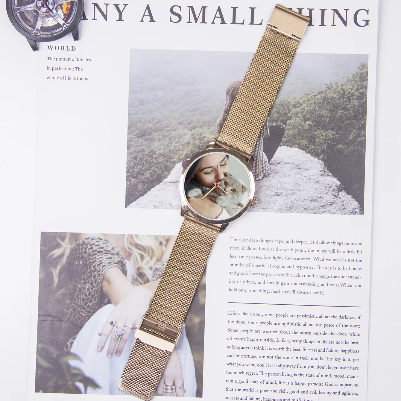 Men's Custom Rose Gold Quartz Watch