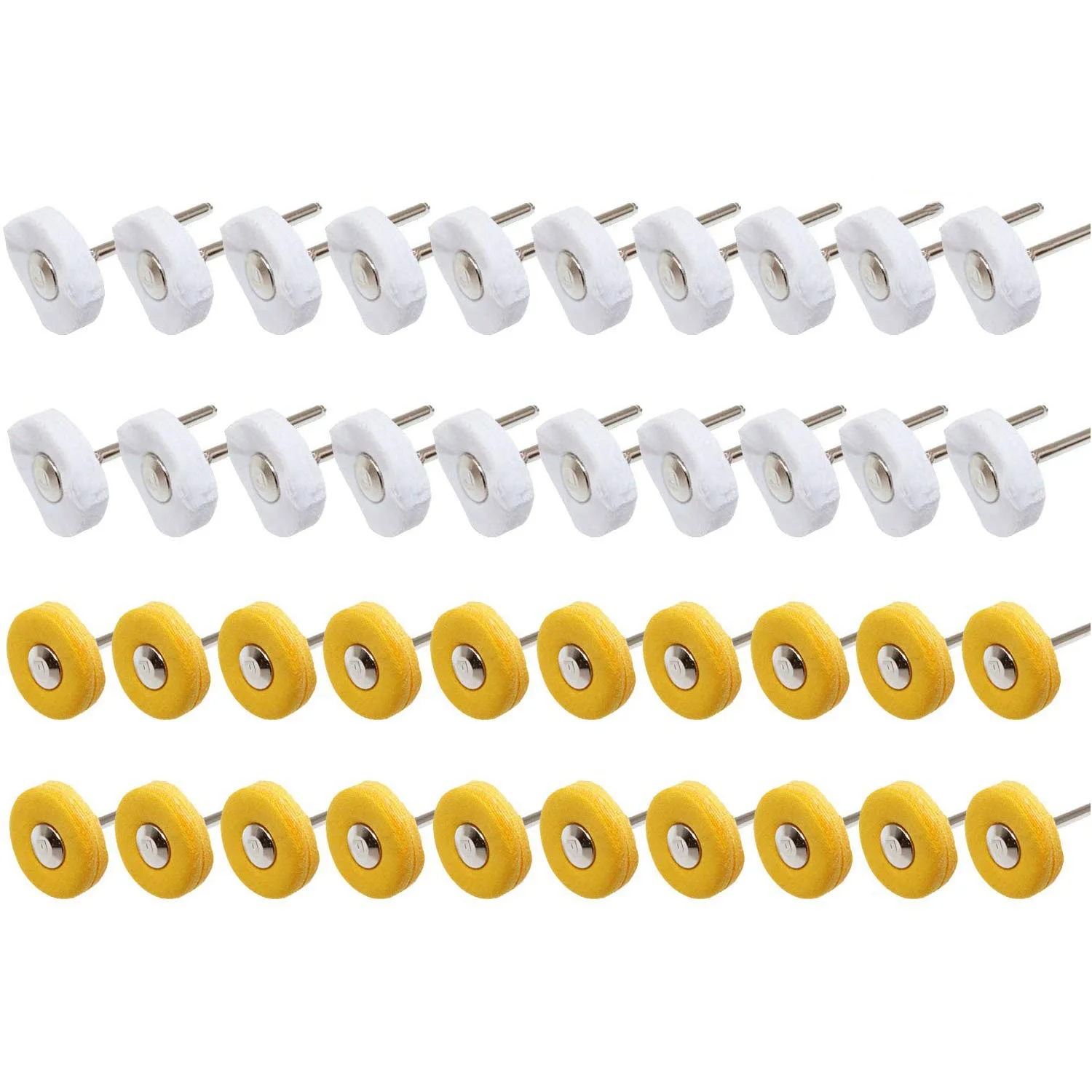 【Hot-Selling!】40 Pieces Buffing Wheels For Polishing Buffer Wheel Watch Jewelry Polish Rotary Drill Tool Accessories 3Mm Mandrel