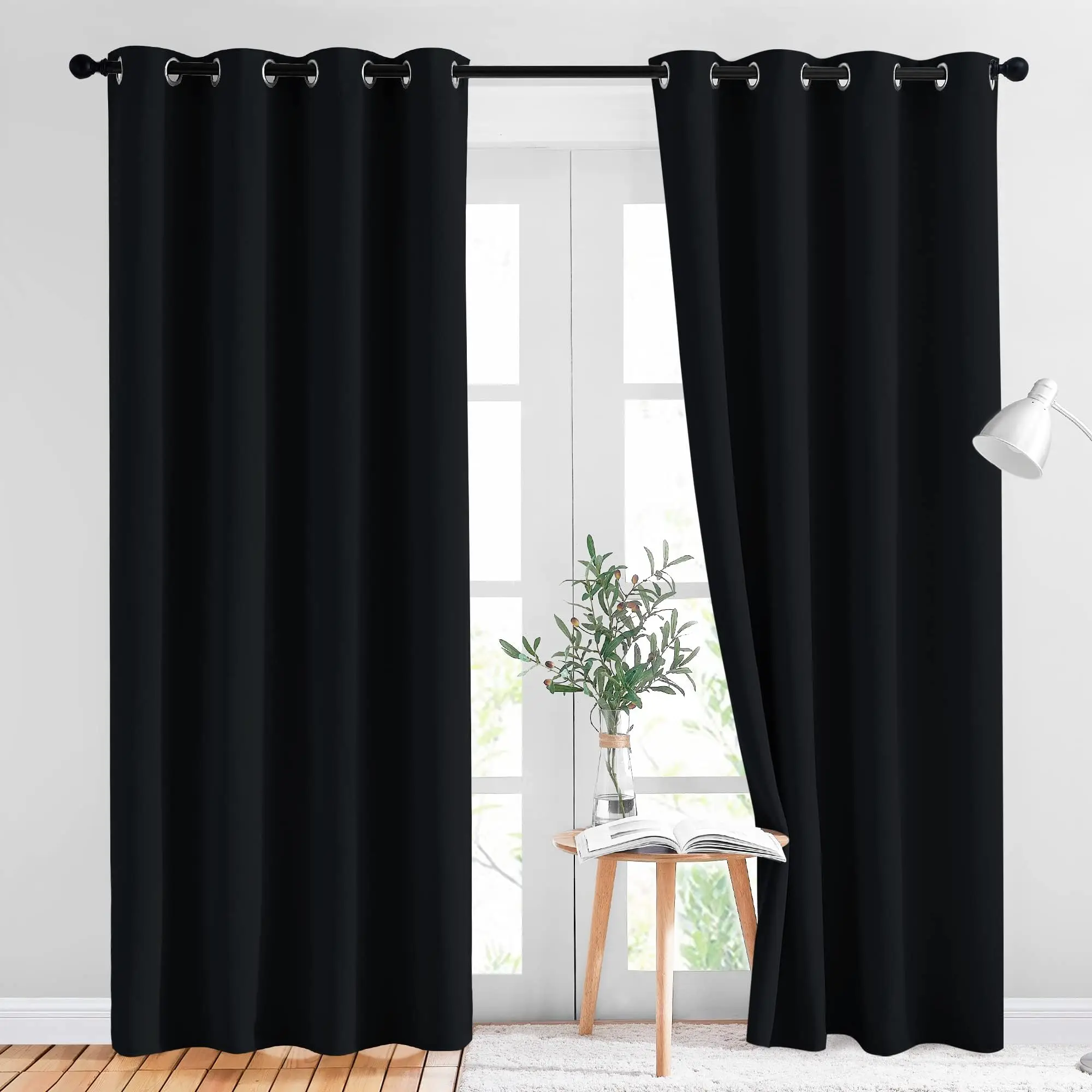 1PC Nicetown Out Curtains for Bedroom, Light Reducing Thermal Insulated, Solid Grommets, Energy Efficient Window Treatments