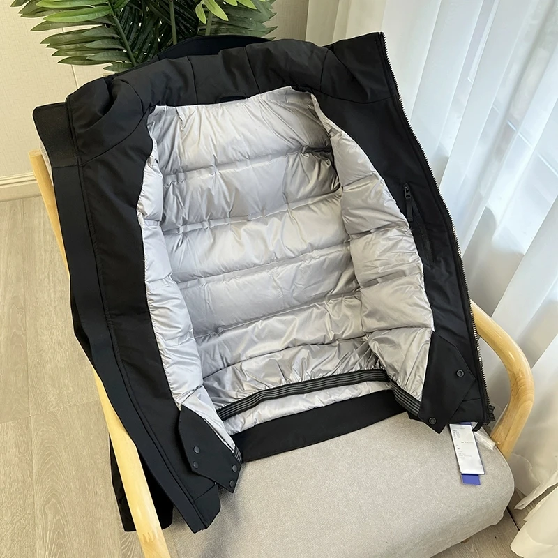 

High-End 85 Du down Filling Men's Hooded Warmth Du down Jaet Windproof Waterproof Autumn Winter New Sle Faion Urban...