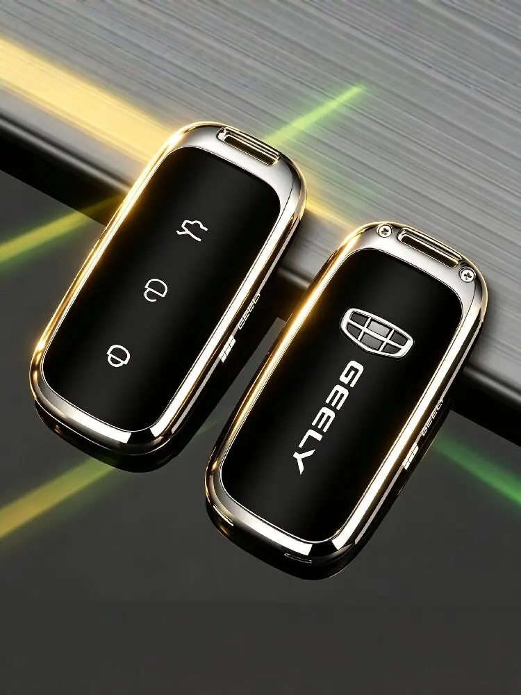 Schlüsselanhänger-Hülle mit vollständigem Schutz, stoßfest, für Geely EX5 Starray EM-i e.MAS 7, Premium-Zinklegierung, robustes Autozubehör. – Detail 4