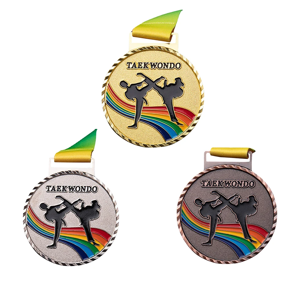 

Sports Game Medals Winner Award Golden Silver Copper Baking Fishing Taekwondo Medals