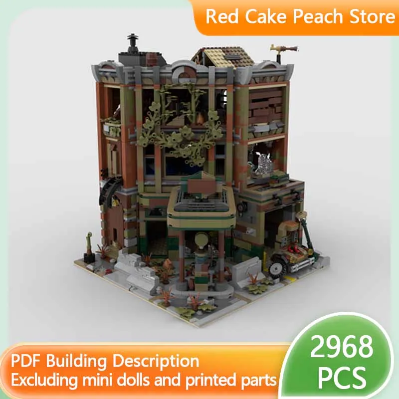 Street View Model MOC Building Brick Mobile Corner Garage Of Doomsday Modular Technology Gift Holiday Assemble Children Toy Suit