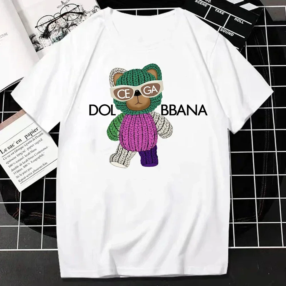 

2025 Fashion Harajuku Summer Letter Print Short-sleeved Men's 100% cotton T-shirt Casual, breathable and loose Men's wear