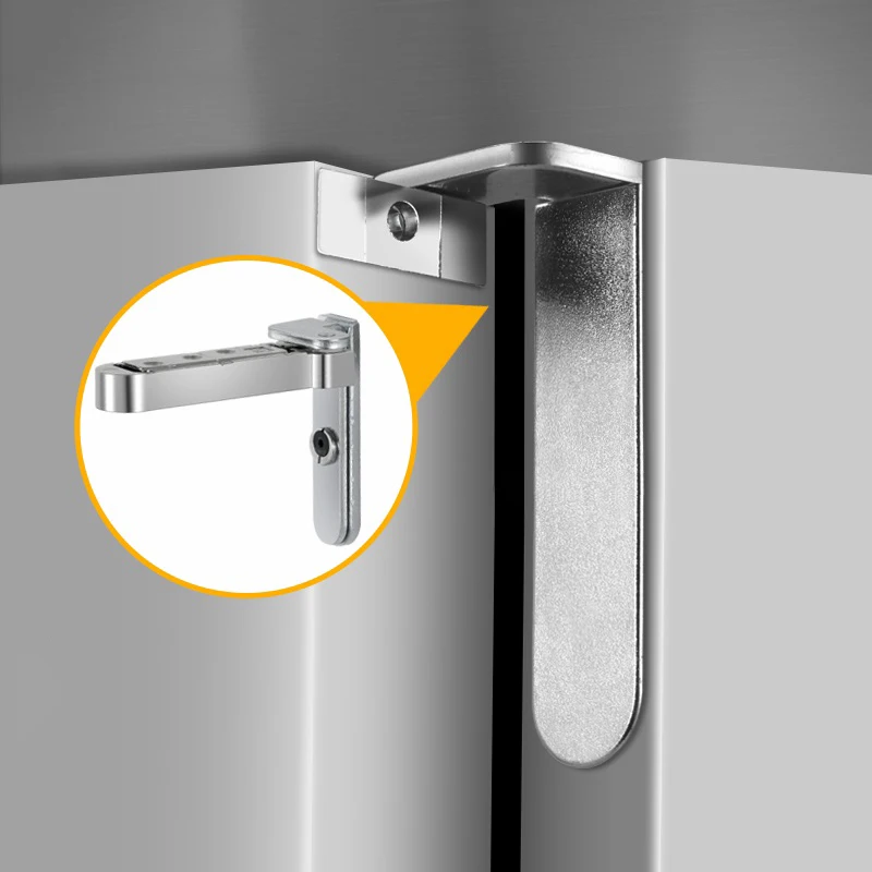 

On Stock 1Set Metal Heavy Duty Adjustable Door Hinges Invisible Hidden Swing Door Pivot Hinges Install Up and Down Loading 70KG