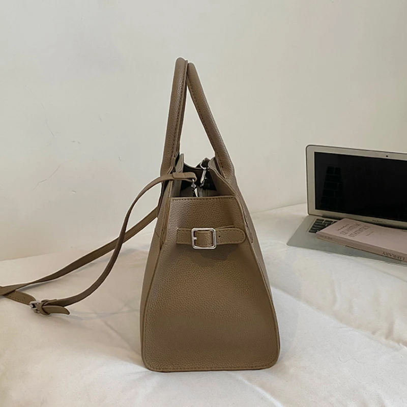 Modische Große Tragetasche, Vielseitige Pendler- und Reise-Schultertasche, Lässige Koreanische Premium-Luxus-Handtasche mit Griff – Detail 27