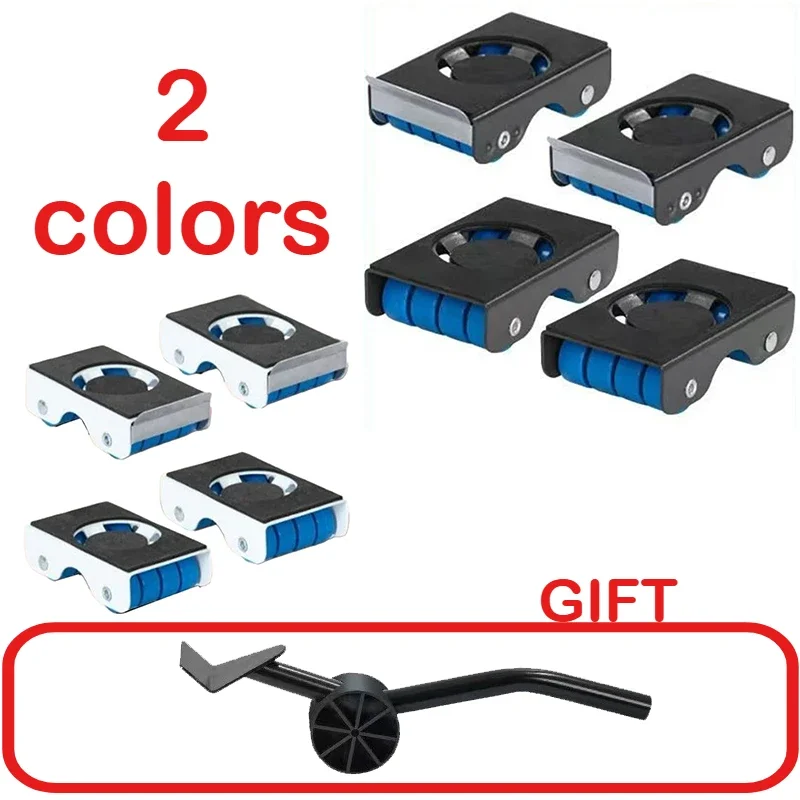 Furniture Casters Furniture Moving Dolly Tools Heavy Duty Lifter Washing Machine Mobile Pulley Labor-Saving Furniture Mover Tool