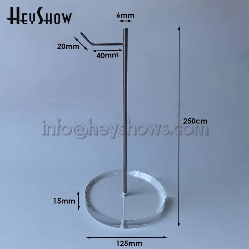 Acrylic Headphone Stand Clear Earphone Holder Display Bracket Rack for Headphones Hanger Mount in Retail Shop