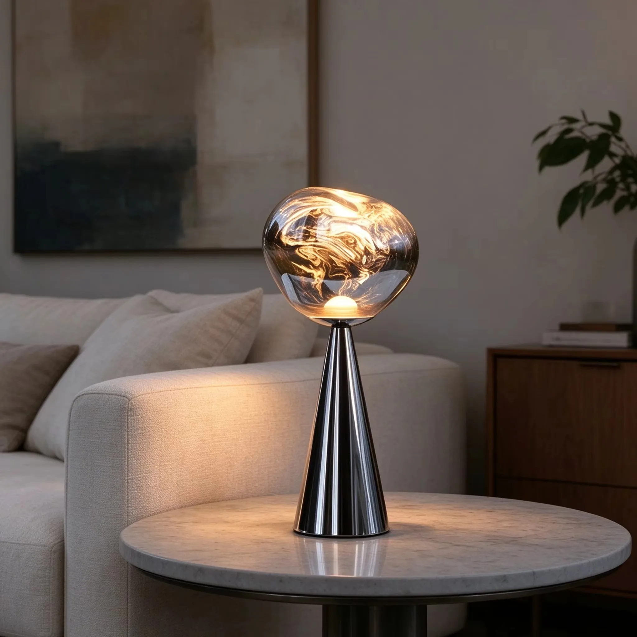 Modern Table Lamp Touch Control Rechargeable Portable Desk Lamp Bedroom Living Room Office Hotel Room Minimalist Night Light