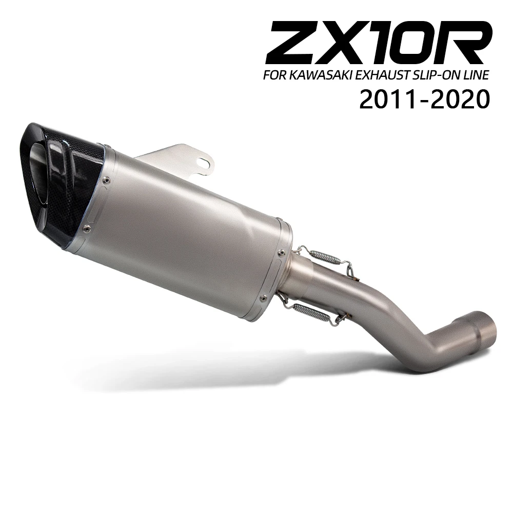 

ZX-10R Exhaust Muffler For Kawasaki Ninja ZX10R 2011-2020 Motorcycle Escape Kit Sport Racing Slip on Line Tail Tube