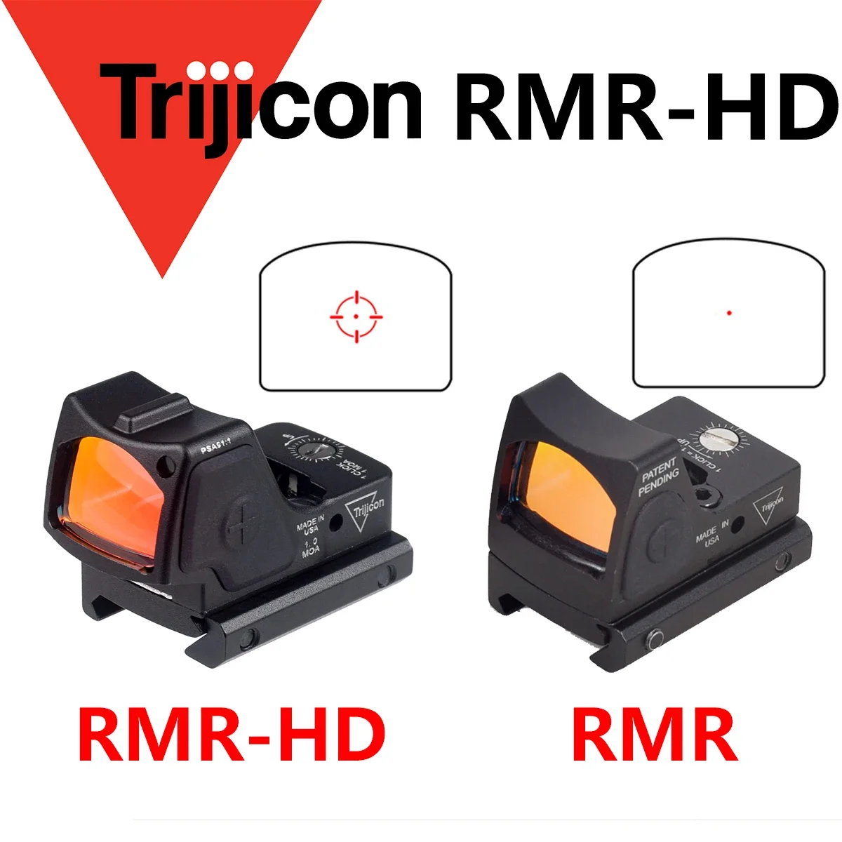 

Trijicon RMR Upgrade HD RMR-HD Red Dot Sight Collimator Glock Reflex Sight Airsoft AR15 M4 Optics Mini Rifle Scope For 20mm Rail