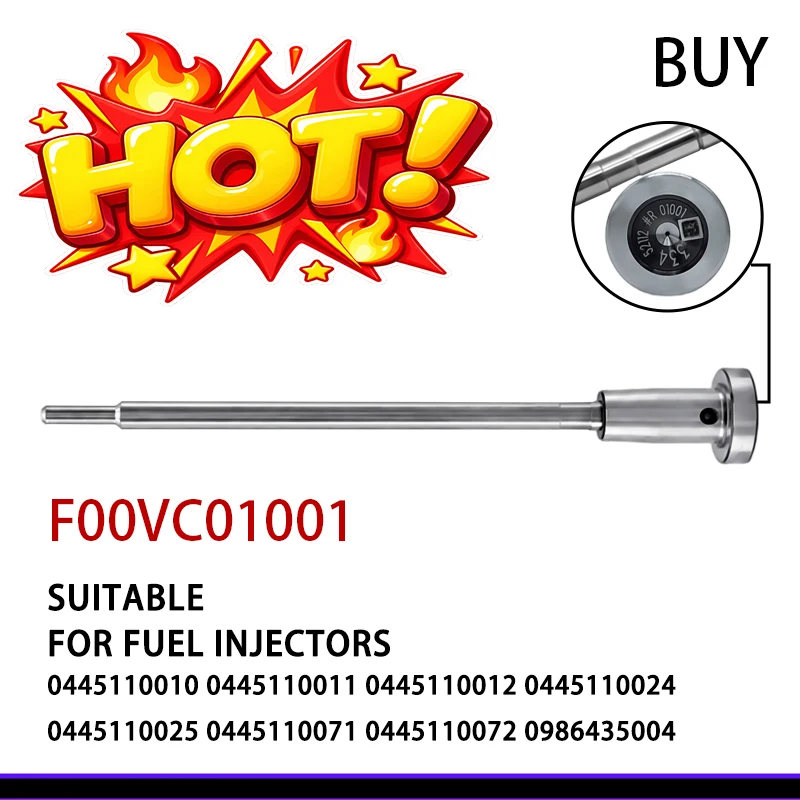 ​New F00VC01001 Control Valve Assembly For Bosch Common Rail Injector 0445110024 0445110025 Replacement Part For MB-PKW.LF2530