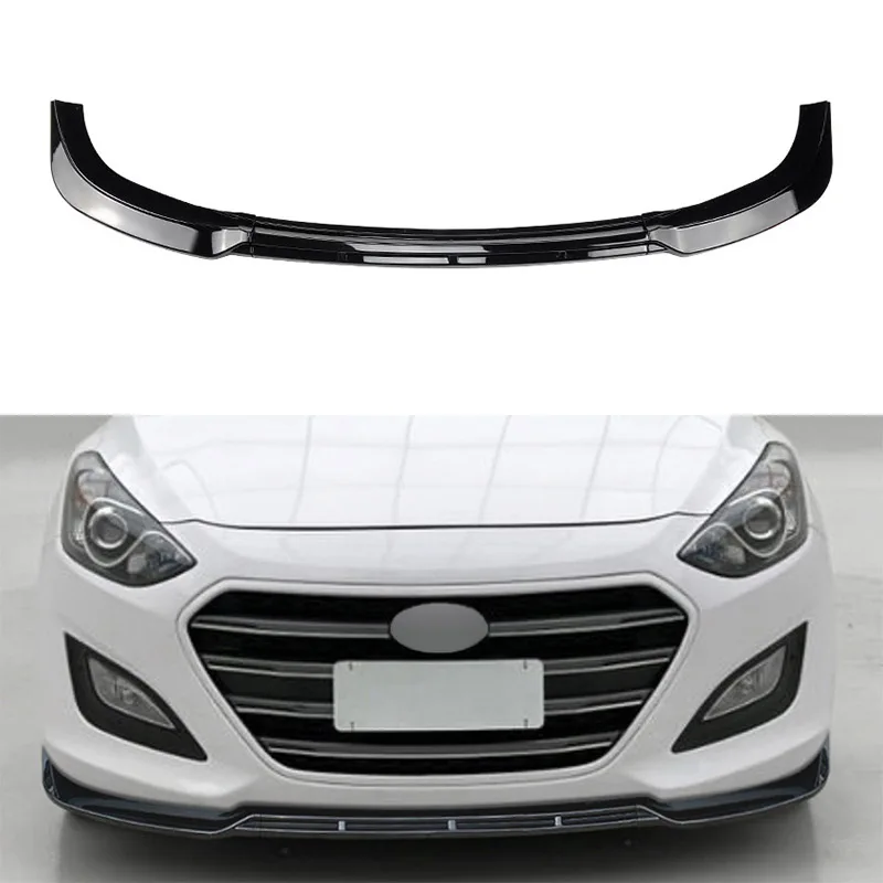 

Gloss Black Front Bumper Lip Diffuser Spoiler For Hyundai I30 MK2 MK2.5 2012-2017