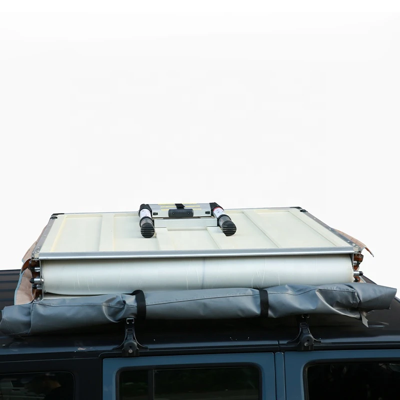 Four Season Waterproof Soft Foldable Rooftop Tent, 2000-3000mm Hydrostatic Head, Comes With Climbing Ladder For Vehicle Outdoor