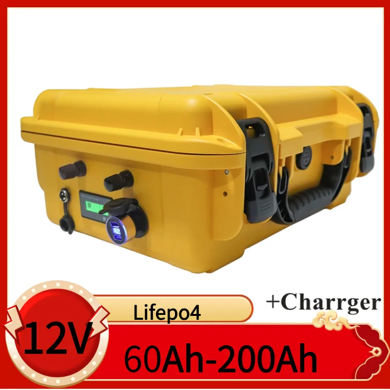

Аккумуляторная батарея Lifepo4 12В, 60Ач, 80Ач, 120Ач, 150Ач, 180Ач, 200Ач, для Motor de pesca, hélice de barco + cargador de 10