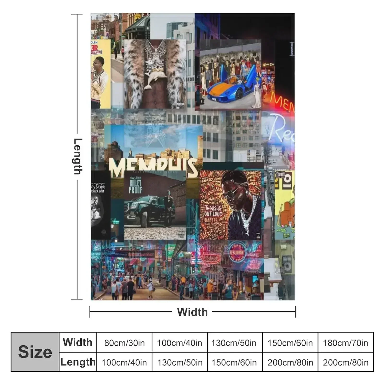 Young Dolph | Hall of Fame Collage Throw Blanket couch cozy soft plush fuzzy picnic outdoor blanket