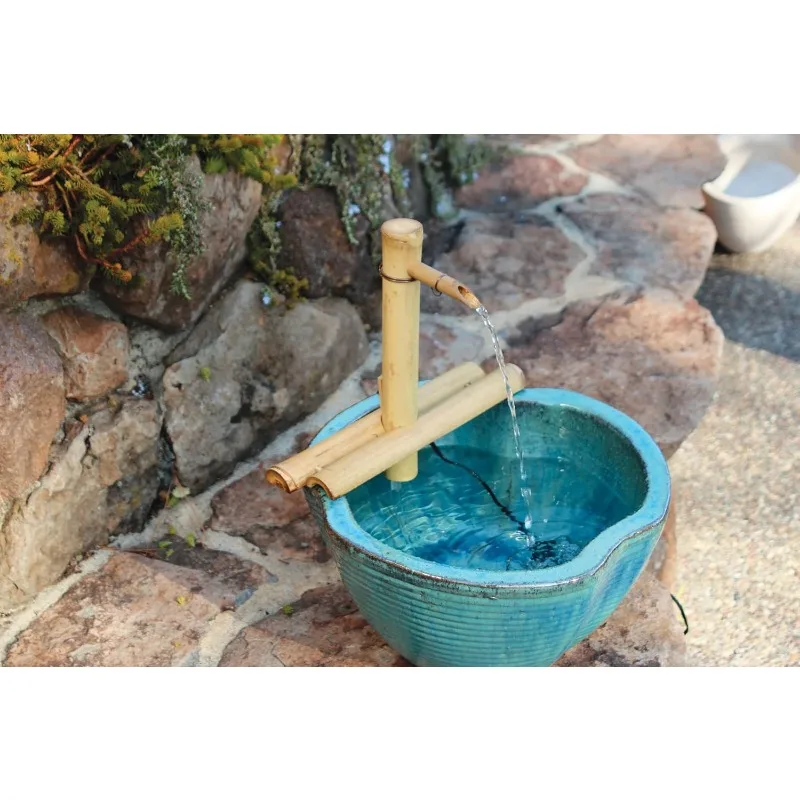 Zen Garden Water Fountain Kit-verstellbarer Auslauf mit glatter matter Oberfläche, inklusive Tauch pumpe-ideal für drinnen und draußen