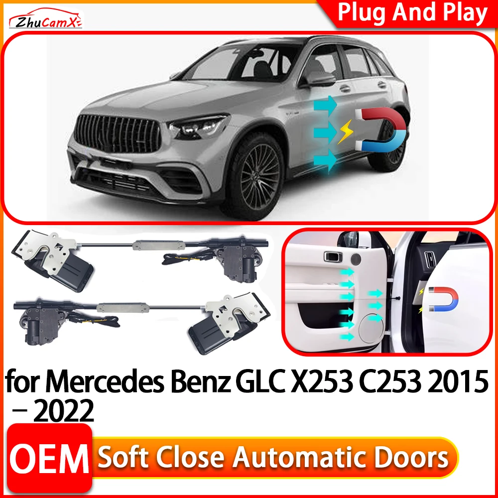 

ZhuCamX for Mercedes Benz GLC X253 C253 Car Automatic Electric Soft Close Door Closer Power Closing Door Comfort Closing System