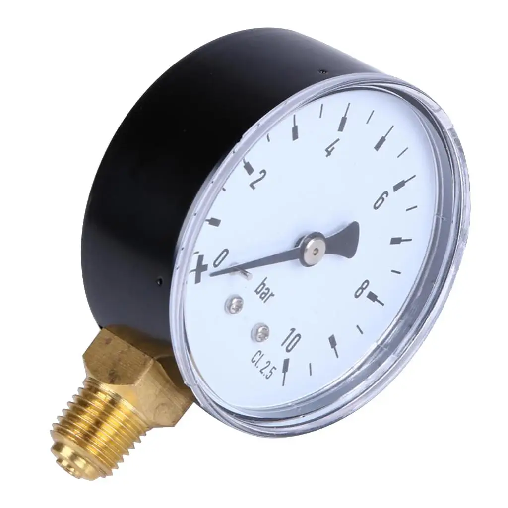 Stable Performance Pressure Hydraulic Manometer Air Compressor Pressure 1/4'' NPT 0-10 Bar