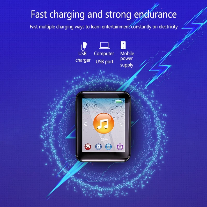 

AABFK 1,8-дюймовый MP3-плеер, кнопка, музыкальный плеер, 4 ГБ, портативный Mp3-плеер с динамиками, высокое качество звука без потерь