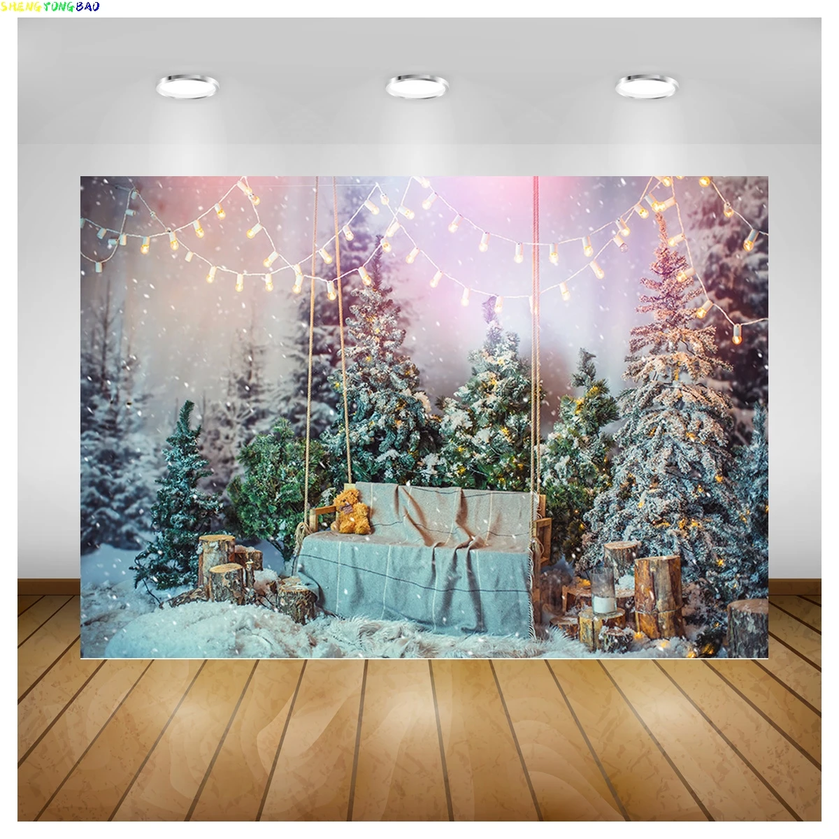 

Christmas Party Decor Backdrop Baby Tree Gift Photography Background Photocall Photographic Prop Photo Studio SDJ-03