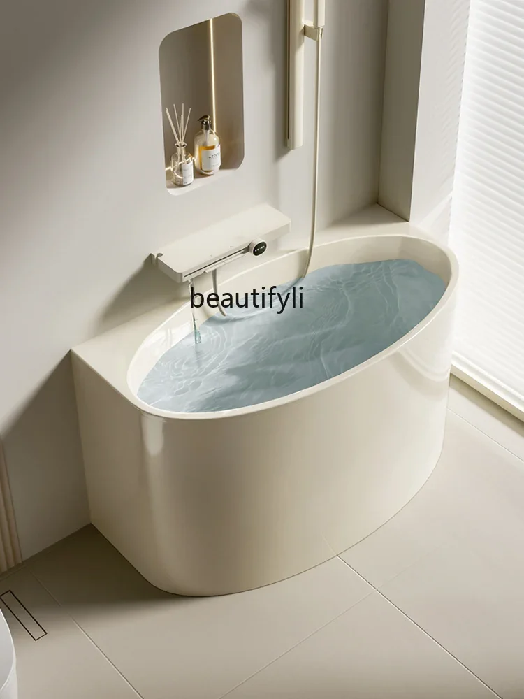 Independent acrylic bathtub household small apartment hotel homestay couple bath bathtub Japanese bathtub