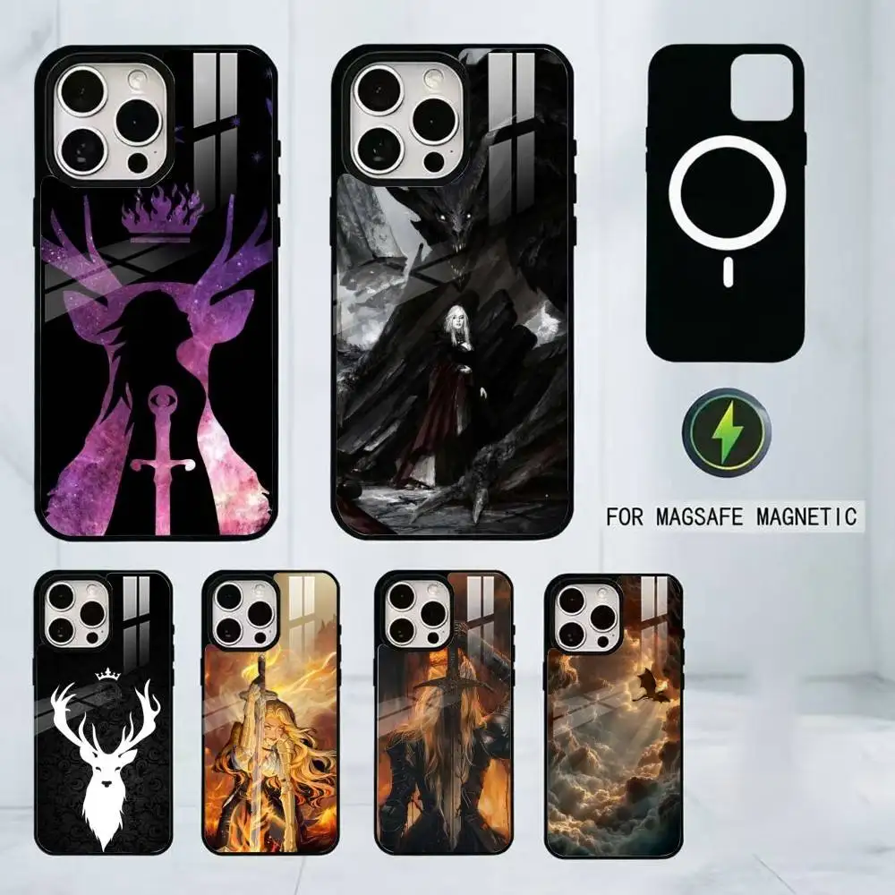 

T-Throne Of Glass Wear-resistant Phone Case For iPhone17,16,15,14,13,12,11 Plus,Pro Magnetic For Magsafe Wireless Charging